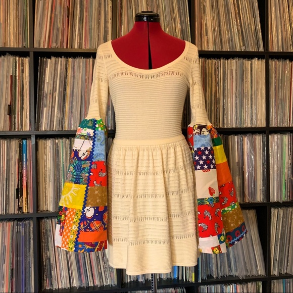 American Eagle Outfitters Tops - upcycled hippie bellsleeves patchwork cottage core